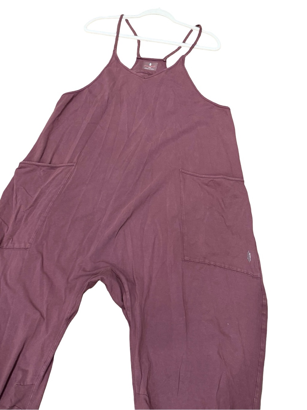 🌟 Free People Movement Hot Shot Onesie Pomegranate Slouchy Romper Size M - Picture 10 of 12